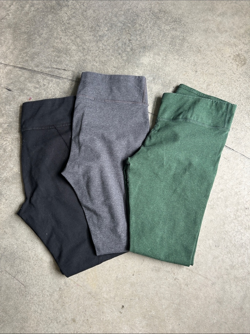 Pact Women's Leggings Trio - Black, Charcoal, Forest Green